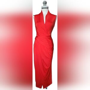 Worn once for wedding, Rachel Roy sleak/sexy Red Long split dress, Size S